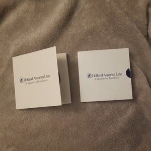 HOLLAND AMERICA CRUISE LINE CERAMIC TILE CORK COASTER WITH 1 COA & BOX